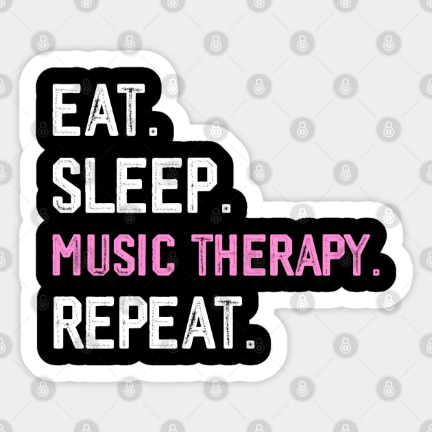 Vintage music therapy women music therapist appreciation Sticker by Printopedy